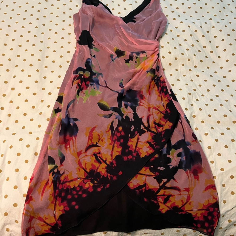 Floral chiffon dress size 8